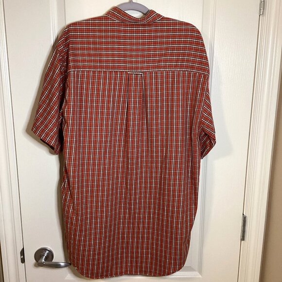 Eddie Bauer Vintage Men's Red Plaid Short Sleeves Button Down Shirt Size S/P - Picture 5 of 6